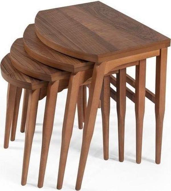 Onur Design Ahşap 4Lü D Zigon Sehpa - Image 1