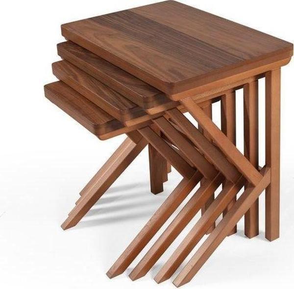 Onur Design Ahşap 4Lü K Zigon Sehpa - Image 1