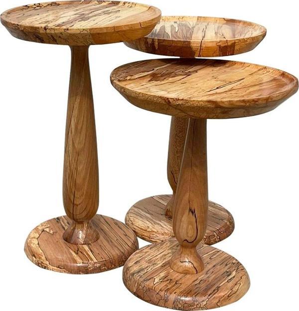 Onur Design Ahşap Zigon Sehpa 3 Lü 33x53 cm - Image 1