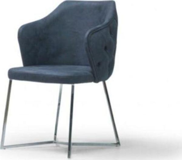 Onur Design Neyran Sandalye Ahşap Kasa Demonte Metal Ayaklı Kapitoneli Sandalye - Image 1