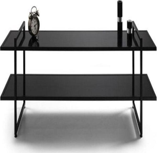 Onur Design Zuma Metal Siyah Camlı Tv Sehpası 40X100 CM - Image 1