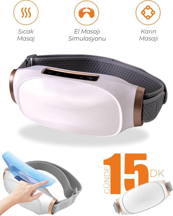 Masaj Kemeri Şarjlı Isıtmalı Çok Fonksiyonlu, Karın, Bel, Bacaklar - Image 1