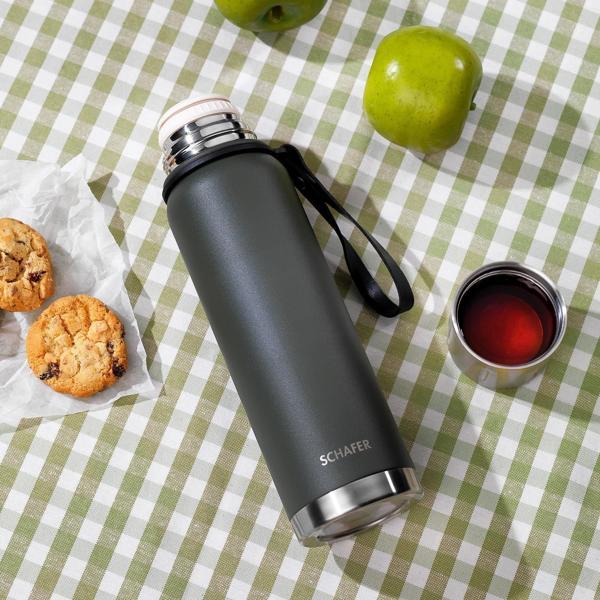 Schafer Çelik Termos 1000 ML Yeşil Renk - Image 1