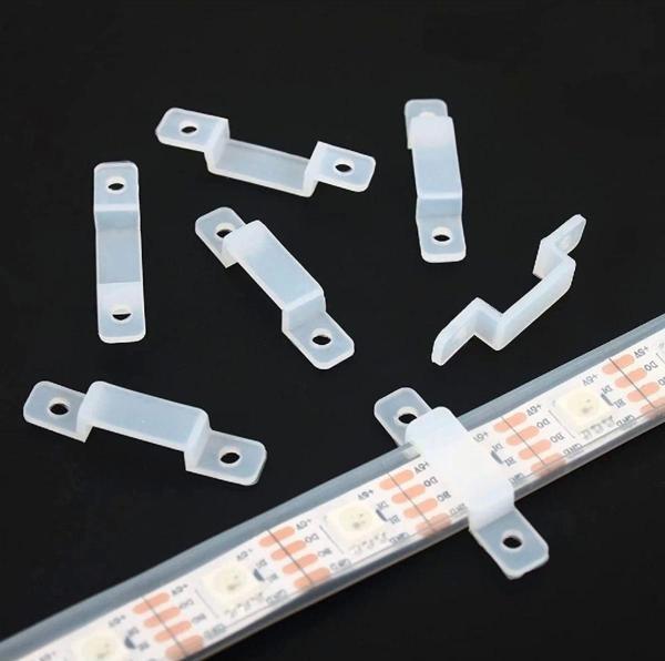 Şerit Led Sabitleme Aparatı 8-10mm Slikon - 10 Adet - Image 1