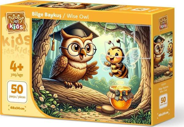 Art Puzzle Art Çocuk Bilge Baykuş 50 Parça Puzzle - Image 1