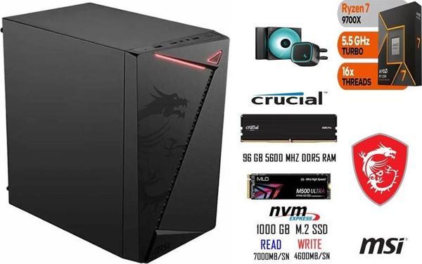 AMD RYZEN 7 9700X 96 GB RAM 1 TB SSD MSİ OFİCE PC - Image 1