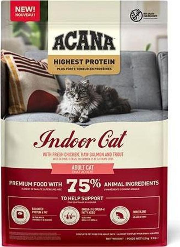 Acana Indoor Yüksek Proteinli Tavuk ve Balıklı Kısırlaştırılmış Kedi Maması 4,5 Kg - Image 1