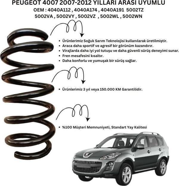 2007-2012 Peugeot 4007 İçin Standart Yay ST106066F - 2 Adet Ön Helezon Yay Takımı - Image 1