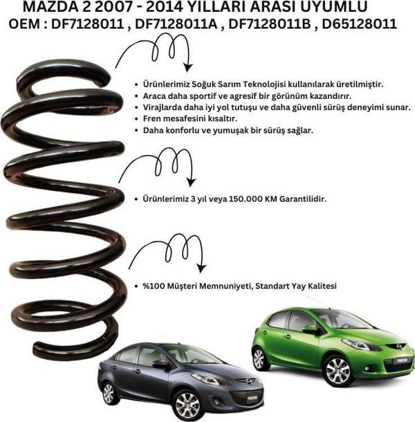 2007-2014 Mazda 2 İçin Standart Yay ST119051R - 2 Adet Arka Helezon Yay Takımı - Image 1