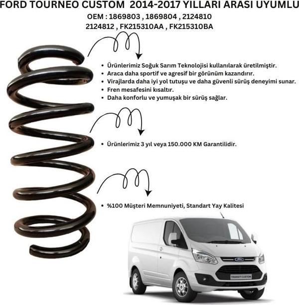 2014-2017 Ford Tourneo Custom İçin Standart Yay ST110126F - 2 Adet Ön Helezon Yay Takımı - Image 1