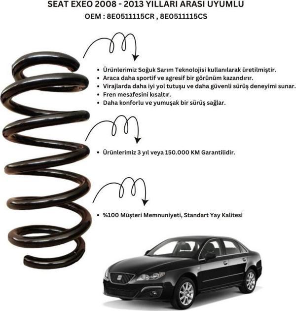 Standart Yay ST102034R - 2008-2013 Seat Exeo Arka Helezon Yay Takımı (2 Adet) - Image 1