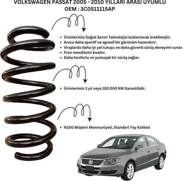 Volkswagen Passat (2005-2010) Uyumlu Standart Yay ST134101R - Arka Helezon Yay Takımı - 2 Adet - Image 1