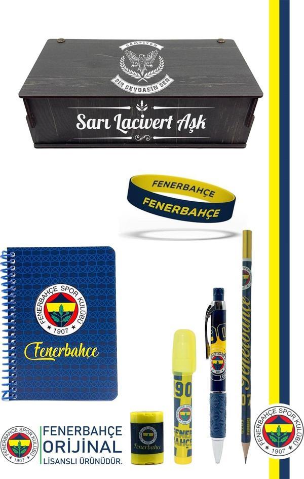 Fenerbahçe Orijinal Lisanslı Kalem Bileklik Bloknot Silgi Hediyelik Set - Image 1