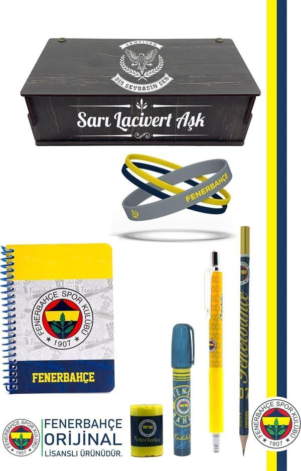 Fenerbahçe Orijinal Lisanslı Kalem Bileklik Bloknot Silgi Hediyelik Set - Image 1