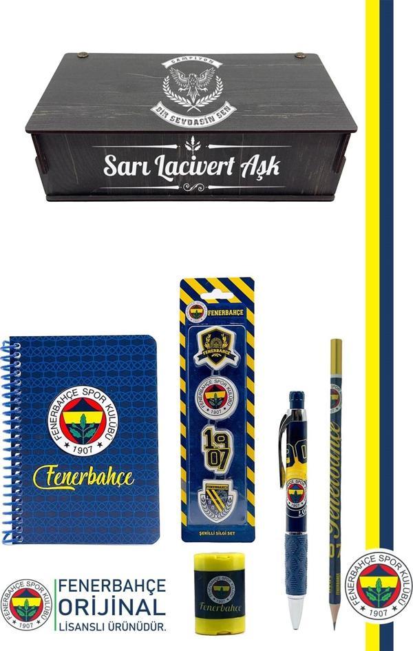 Fenerbahçe Orijinal Lisanslı Kalem Kalemtıraş Bloknot Silgi Hediyelik Set - Image 1