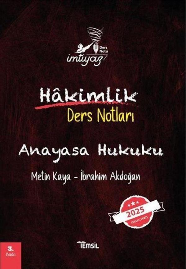 Anayasa Hukuku Hakimlik Ders Notları - Temsil Kitap - Image 1