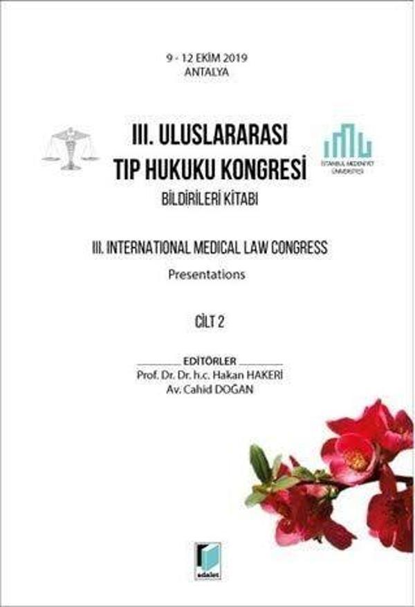 3. Uluslararası Tıp Hukuku Kongresi Bildirileri Kitabı Cilt 2 - Adalet Yayınları - Image 1