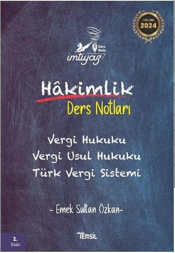 İmtiyaz Vergi Hukuku Vergi Usul Hukuku Türk Vergi Sistemi Hakimlik Ders Notları - Temsil Kitap - Image 1