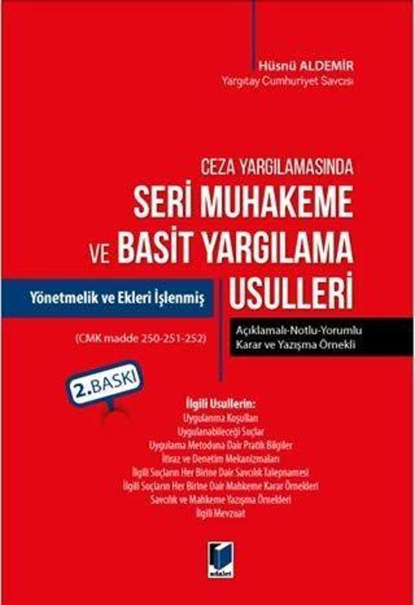 Ceza Yargılamasında Seri Muhakeme ve Basit Yargılama Usulleri - Adalet Yayınları - Image 1