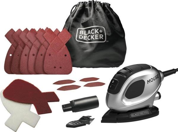 Black&Decker Silver Series Mouse Detay Zımpara Makinesi ve Aksesuar Seti 55 W BEW230SBCK-QS - Image 1