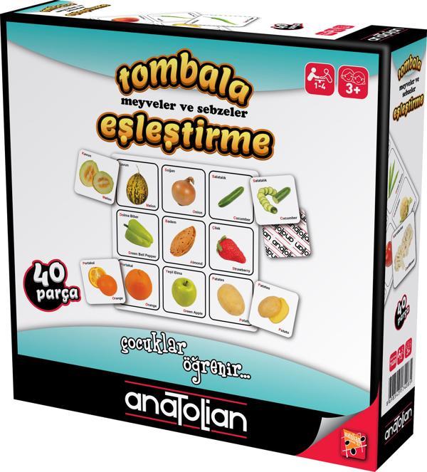 Anatolian Tombala - Meyveler ve Sebzeler Eşleştirme (40 Parça) 7408 - Image 1