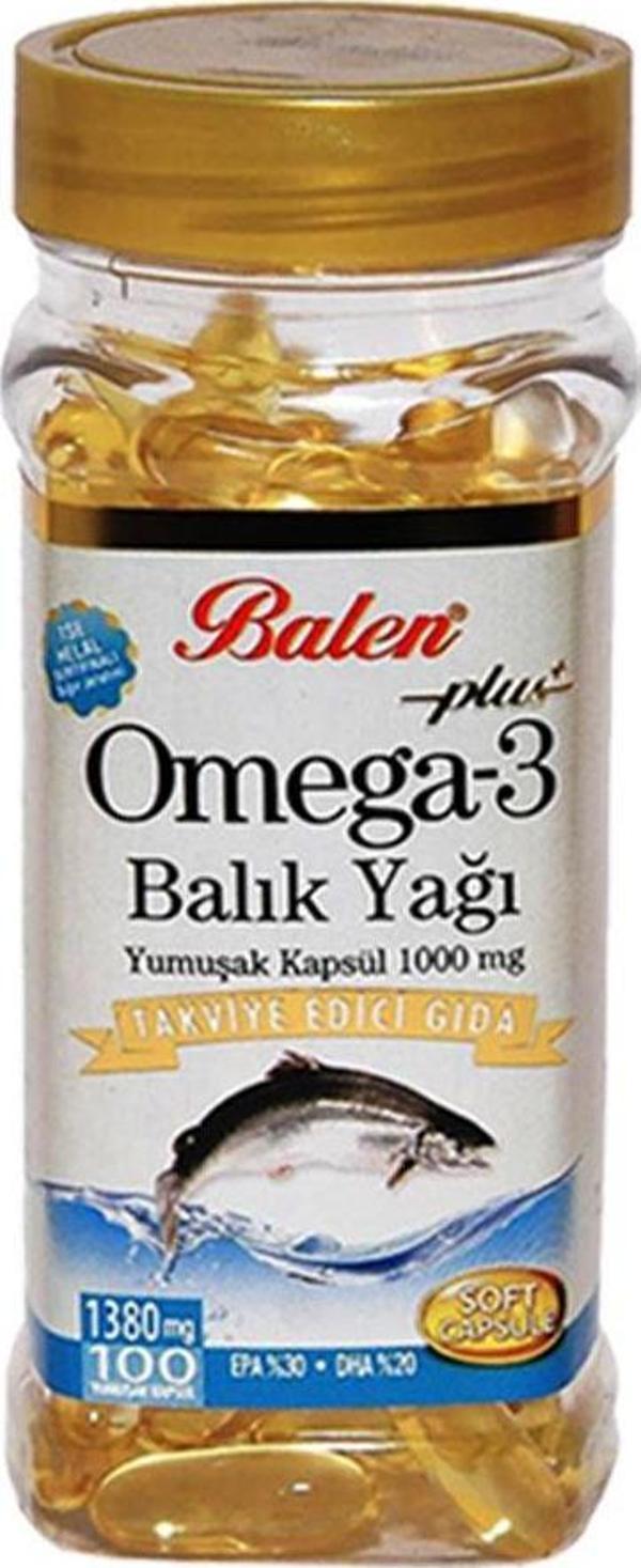 Balen Plus+ Omega3 Balık Yağı Yumuşak Kapsül 1380mg x 100 Kapsül - Image 1