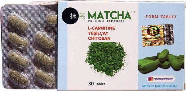 Matcha Premium Japanese L-Karnitin Yeşilçay Chitosan 30 Tablet - Image 1