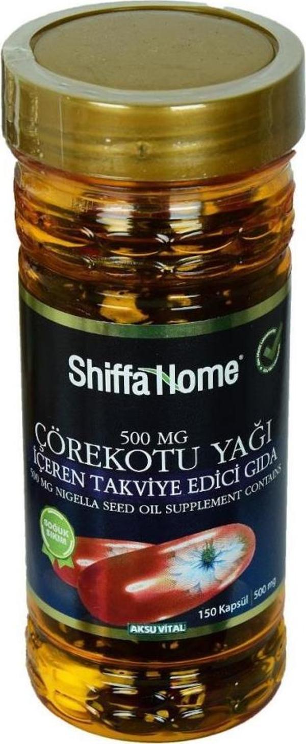 Shiffa Home Çörekotu Yağı Softgel Soğuk Sıkım 500Mg x 150Kapsülü - Image 1