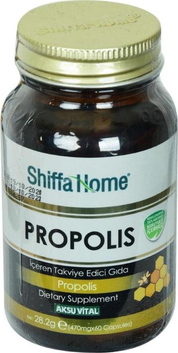 Shiffa Home Propolis Kapsülü Diyet Takviyesi 470 Mg x 60 Kapsül - Image 1