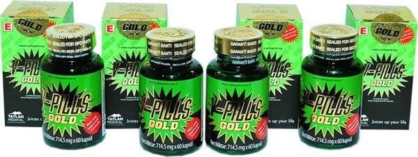 V-Pills Gold Bitkisel 60 Kapsül Orijinal Bandrollü 4 Adet Kutu - Image 1