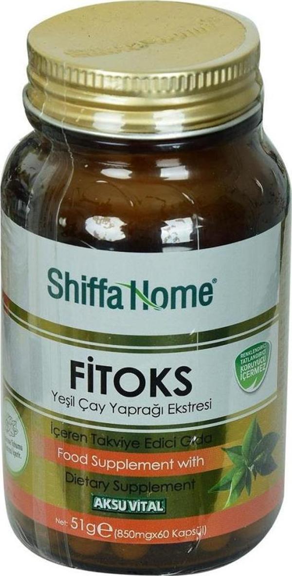 Shiffa Home Fitoks Yeşil Çay Yaprağı Ekstresi 850 Mg x 60 Kapsül - Image 1