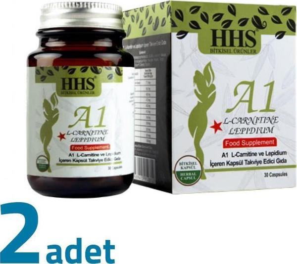 HHS A1 L-Carnitine Lepidium A+1 Bitkisel 30 Kapsül X 2 Adet Kutu - Image 1