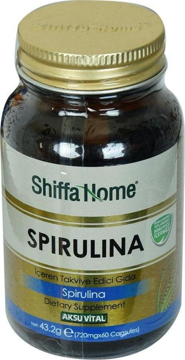 Shiffa Home Spirulina İçeren Takviye Edici Gıda 720Mg x 60Kapsül - Image 1