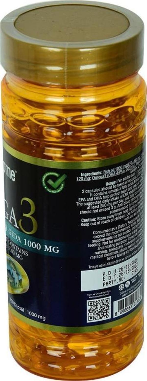 Shiffa Home Omega 3 Yumuşak Kapsülü Softgel 1000 Mg x 100 Adet - Image 1