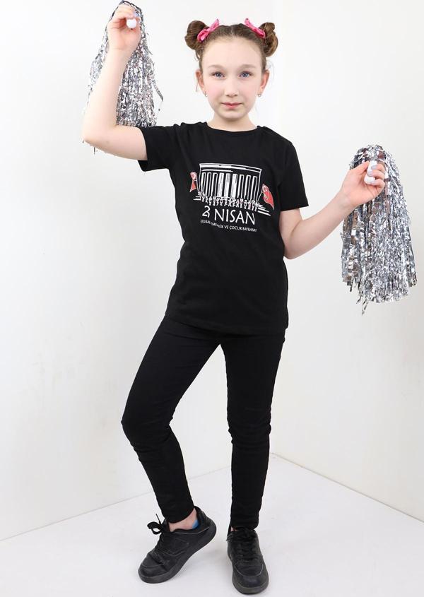 Toontoy Unisex Çocuk 23 Nisan Baskılı Tişört - Image 1
