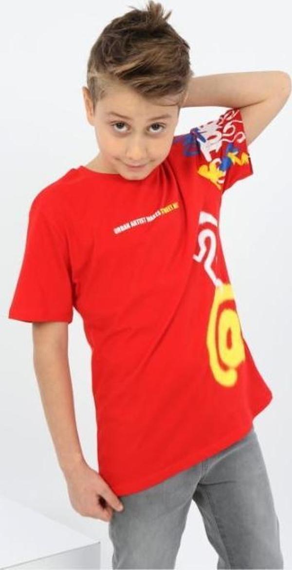 Toontoy Erkek Çocuk Soru İşareti Baskılı Tişört - Image 1