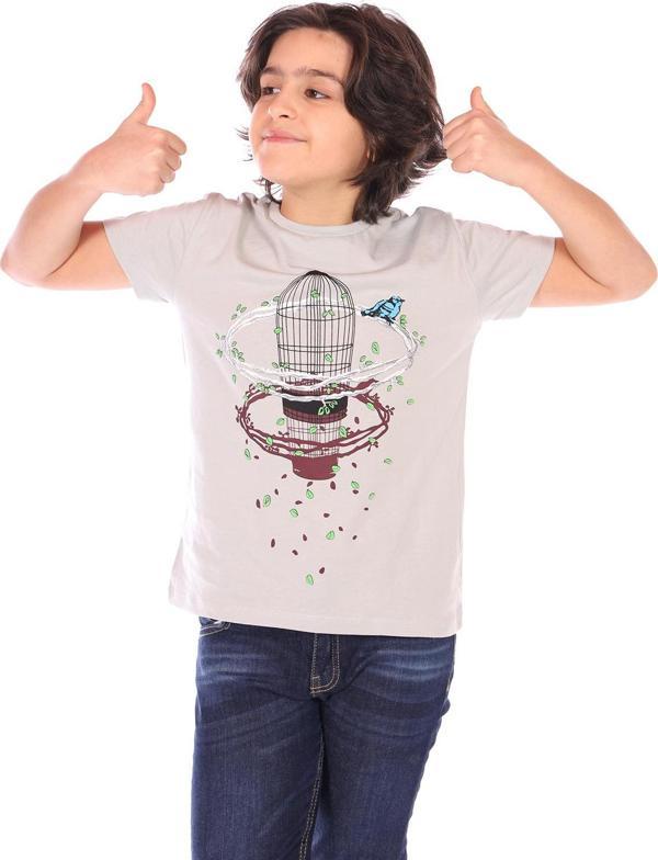 Toontoy Erkek Çocuk Kafes Baskılı Tişört - Image 1