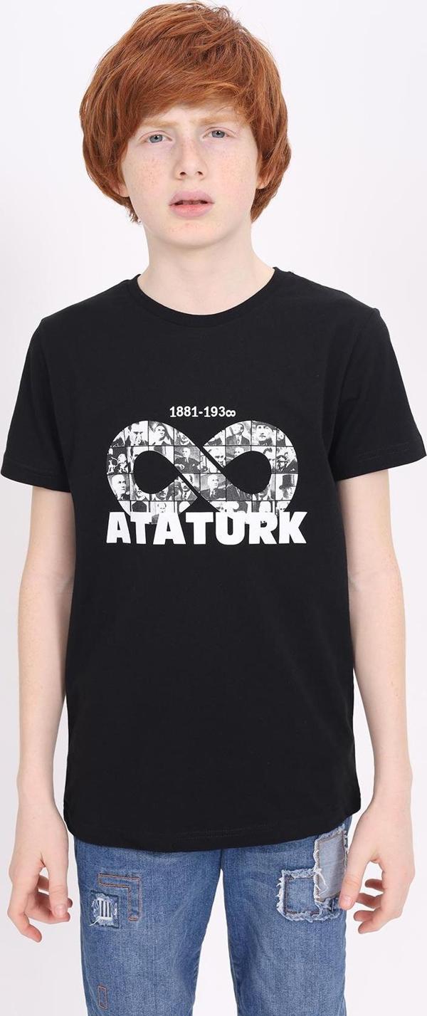 Toontoy Unisex Çocuk Atatürk Baskılı Tişört - Image 1