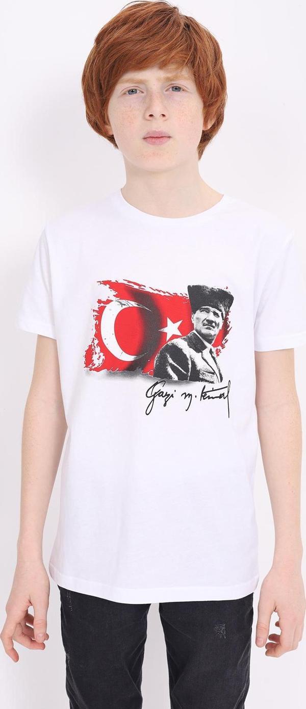Toontoy Unisex Çocuk Atatürk Baskılı Tişört - Image 1