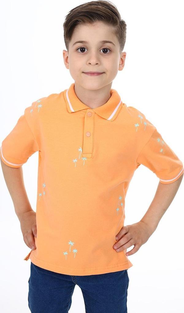 Toontoy Erkek Çocuk Polo Yaka Palmiye  Baskılı Tişört - Image 1