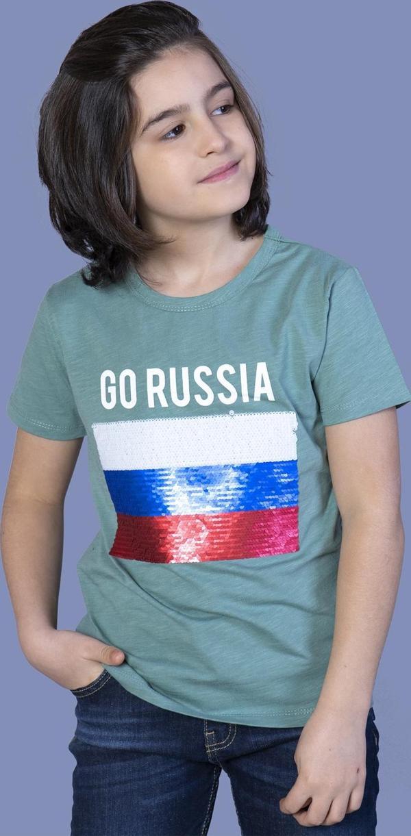 Toontoy Erkek Çocuk Go Russia Nakışlı Tişört - Image 1