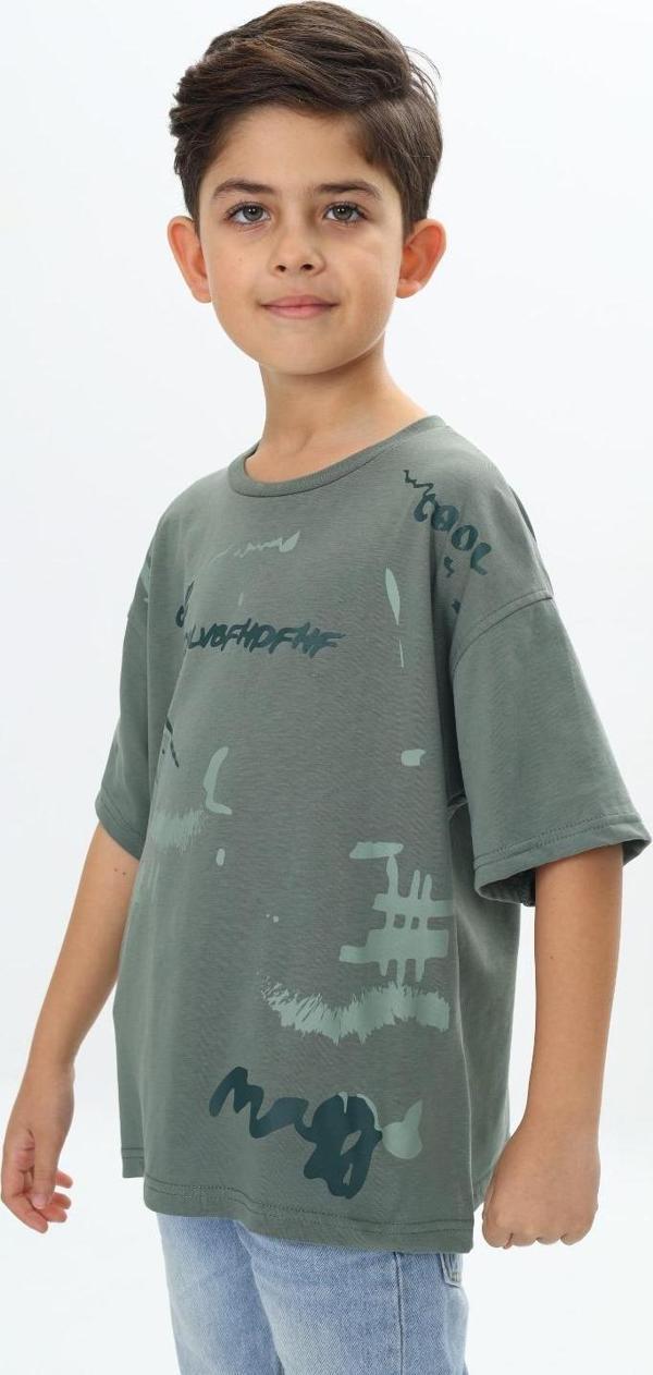Toontoy Erkek Çocuk Grafiti Baskılı Tişört - Image 1