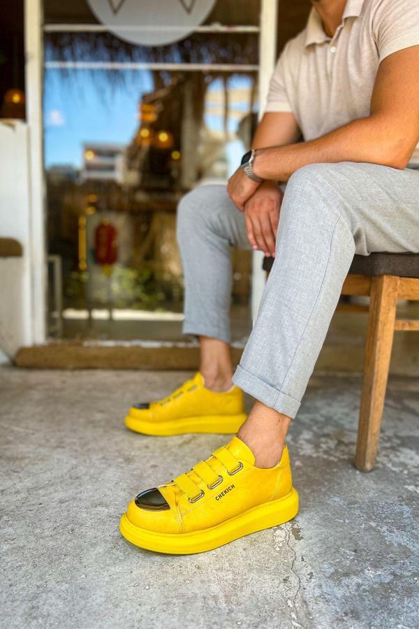 CH251 CRT Mirror Erkek Ayakkabı SARI - Image 1