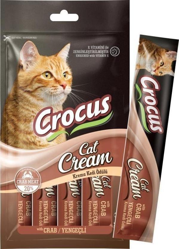 Crocus Yengeçli Krema Kedi Ödülü 4x15gr - Image 1