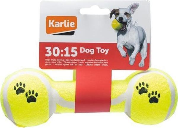 Karlıe Dumbell Şeklinde Tenis Topu Oyuncağı Sarı - Image 1