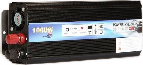 Space İnverter Dönüştürücü USB'li 24V-220V 1000 Watt / ICCA95 - Image 1