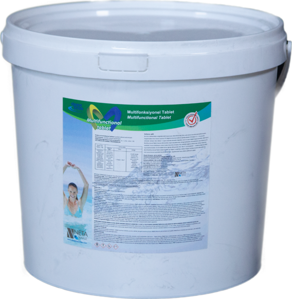 Deep Blue 10 KG MULTIFUNCTIONAL Stabilize Triklor MULTI TABLET 200 gr %90 Klor - Chlorine Tablets-ToptancıyızBiz - Image 1