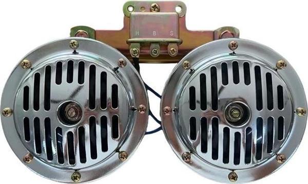 Dı dıt korna 12v roleli super ton büyük 13mm nikel set / SSKO64 - Image 1