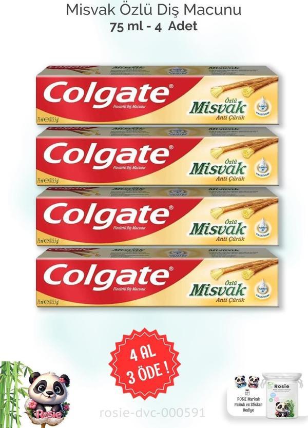 4 AL 3 ÖDE Colgate Misvak Özlü Diş Macunu 75 ml ve ROSIE - Image 1