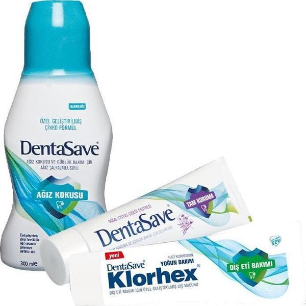 DentaSave Ağız Çalkalama Suyu Ağız Kokusu Çinko 300 ml, Diş Macunu Yoğun Bakım ve Cistus 75 ml - Image 1